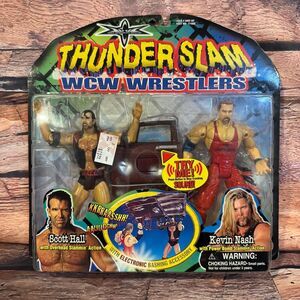 Toy Biz Scott Hall Kevin Nash WCW Thunder Slam 6-7" Action Figure 2-Pack Sound